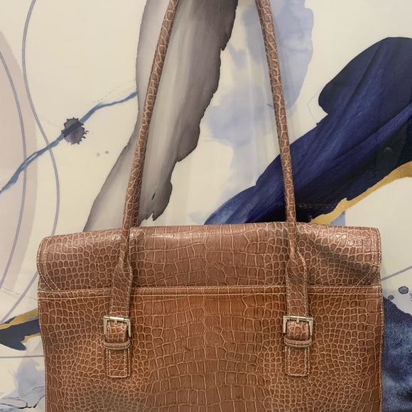 Liz Claiborne | Bags | Liz Claiborne Crocodile 2x16x4  LIZ CLAIBORNE CROCODILE 12X16X4 BRIEFCASE CARRY ALL BAG